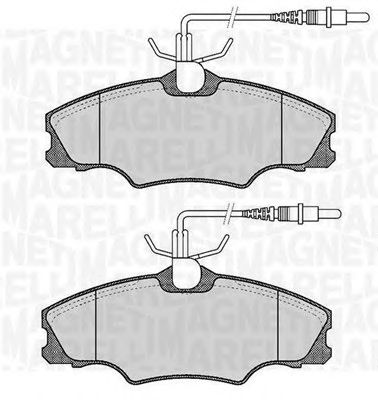 MAGNETI MARELLI 363916060374 -  Комплект тормозных колодок, дисковый тормоз